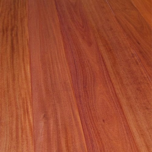 Santos Mahogany 9/16" x 5.7" x 2-6' Natural Smooth PF Solid Core 3.5mm Face Engineered Flooring